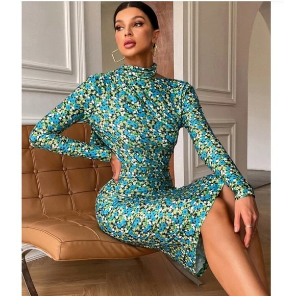 BLOGGER'S FAVE! Zara Floral Midi Dress Sz Large NWT - Picture 12 of 16